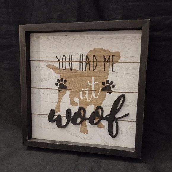 Dog wooden frame, to hang Home Decor - Picture 1 of 3